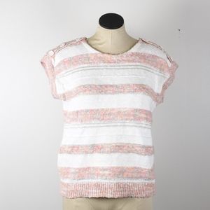 Diane Von Furstenberg Striped Button Sweater